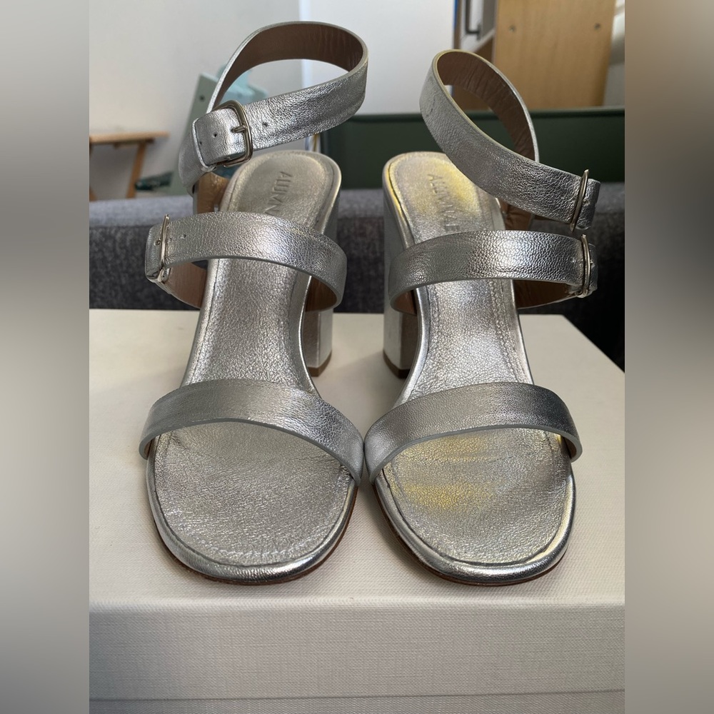 Alumnae silver strap high heel sandal